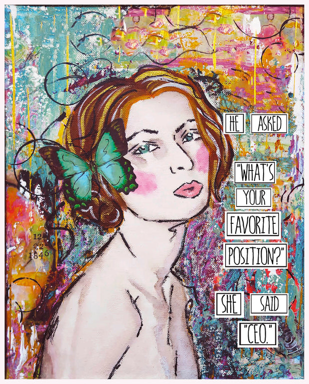 Art Print for Strong Female or Woman. Feminist art print. Gift for Female CEO or Leader. Graduation Gift for Teen or Woman. #herstory