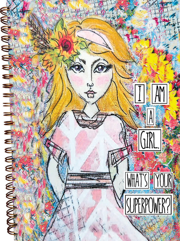 Inspiring and empowering journal notebook for Girls and Teens. Graduation, birthday or Christmas gift for Girls. Feminist gift. Superpower gift. #HERstory
