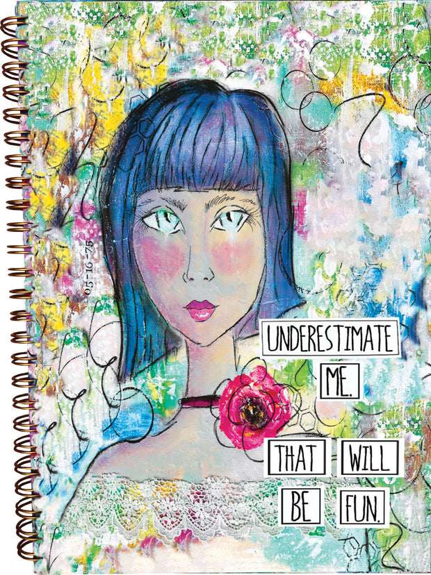 Empowering and inspiring journal notebook for Girls, teens and Women. Feminist journal notebook. Birthday, Christmas or graduation gift for Girls and Teens. Underestimate me journal. #HERstory