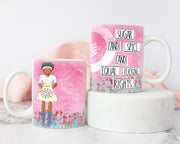Coffee mug from original art. Equal rights for Women gift. Birthday gift for feminist. Black girl magic gift. Equality gift. HERstory. Coffee mug for Women and teens. Coffee lover gift. 