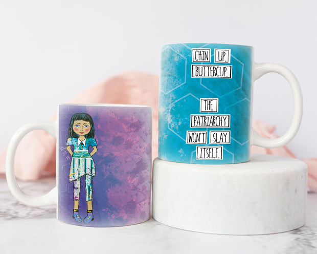 Empowering coffee mug for Ladies, Women, and Girls. Smash the Patriarchy. Feminist Gift. Perfect birthday gift for Woman or Teen Girl. Coffee mug with political theme. Perfect Christmas Gift for Feminist or Her.   #HERstory #redefiningshe