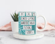 Coffee Mug Gift for woman going through cancer. Coffee mug to encourage cancer survivor. Gift for cancer survivor. Gift for woman with cancer.  Gift to encourage woman with cancer. Coffee Mug for ladies and women. Gift for strong woman. 