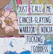 Mixed media art original. Art for Woman with cancer. Cancer survivor art. Art for strong women with cancer. #HERstory