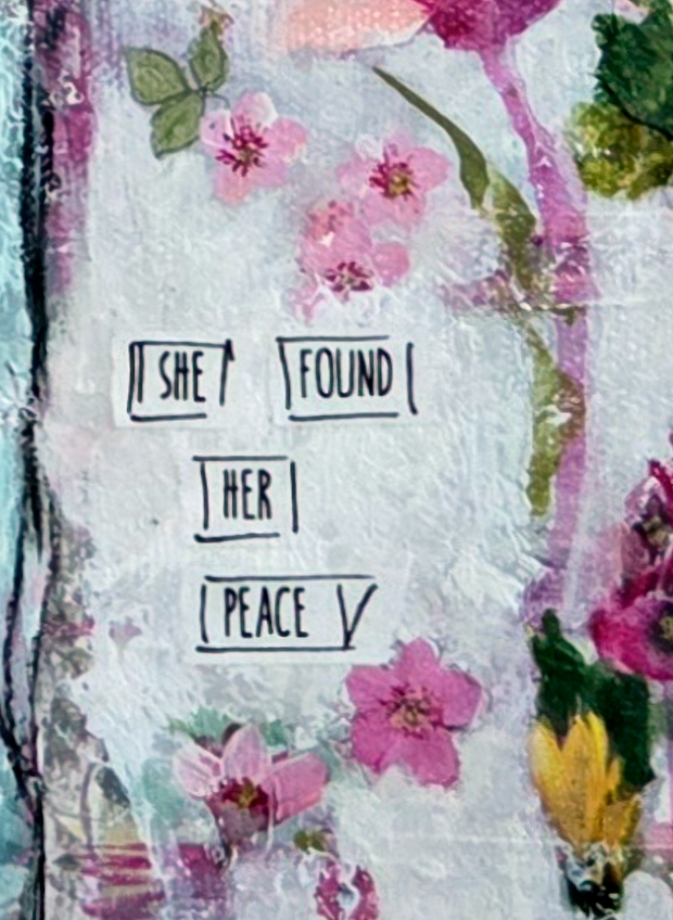 Original mixed media art for Women and Teens. Ladies art. Peace art. Birthday or Holiday gift for Women who long for peace. Spiritual art for Women and Teens. #HERstory