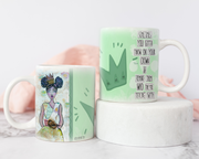 Empowering coffee mug for black women and teens. Coffee mug gift for African American women. Feminist gift. Gift for Black Women and Black leaders. Graduation gift for black and brown girls. Crown Gift. Gift for Black Queen.