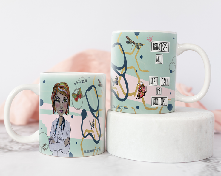 Coffee Mug Gift for Female Physician, Female Doctor, Feminist, strong woman, or female leader. Graduation gift for girls and teens. Coffee Mug for ladies and women. Gift for strong woman. Christmas or holiday or birthday gift for teen and woman. Birthday gift for feminist or strong woman.