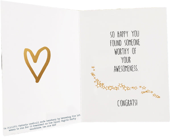 To Have and To Hold. So Happy You Found Someone Worthy of Your Awesomeness.  Engagement Card
