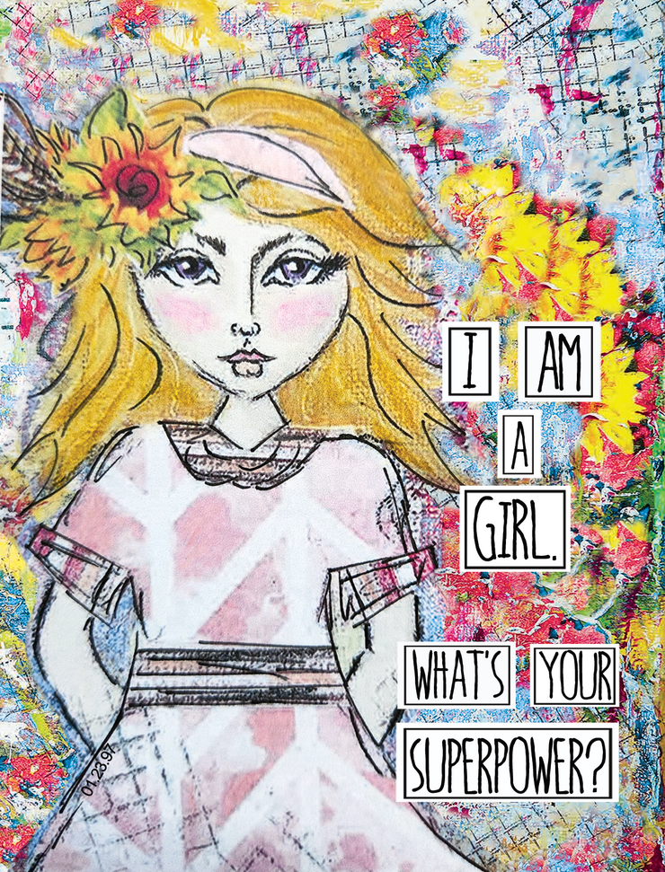 Empowering art print for Girls and Teens. Wall art for Girls and Teens. Dorm Room wall art. Girl Power art print. Feminist art print. Art gift for Girl and Teen. #redefiningshe #HERstory #artprint