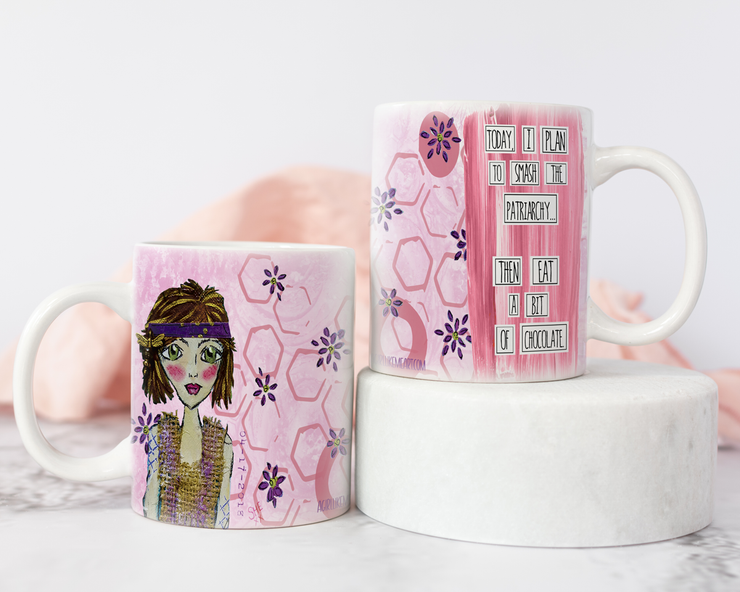 Coffee Mug Gift for Feminist, strong woman, or female leader. Graduation gift for girls and teens. Coffee Mug for ladies and women. Gift for strong woman. Christmas or holiday or birthday gift for teen and woman. Birthday gift for feminist or strong woman. Smash the patriarchy gift.