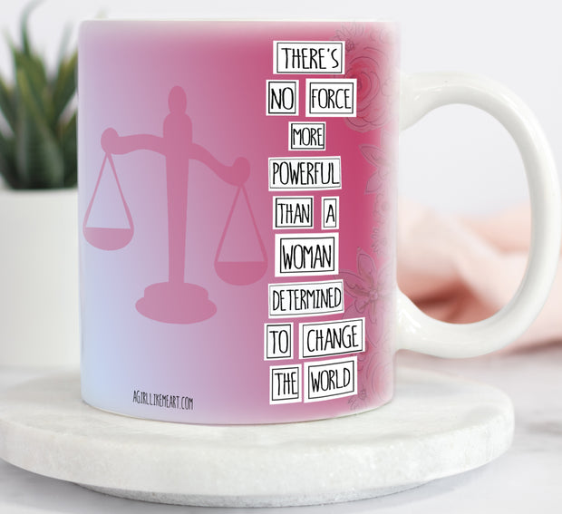 Empowering coffee mug inspired by RBG. Coffee mug for strong women. Coffee mug for RBG lovers. RBG coffee mug gift. Coffee mug for independent Women. #redefiningshe