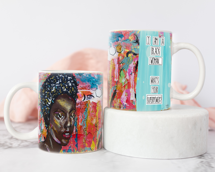 Coffee Mug Gift for black woman, Feminist, strong woman, or female leader. Graduation gift for African American girls and teens. Coffee Mug for African American ladies and women. Gift for strong black woman. Christmas or holiday or birthday gift for black teen and black woman. Birthday gift for feminist or strong woman.