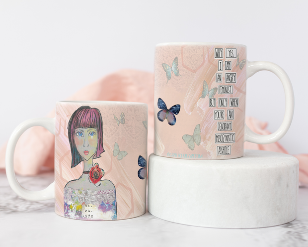 Coffee Mug Gift for Feminist, strong woman, or female leader. Graduation gift for girls and teens. Coffee Mug for ladies and women. Gift for strong woman. Christmas or holiday or birthday gift for teen and woman. Birthday gift for feminist or strong woman.