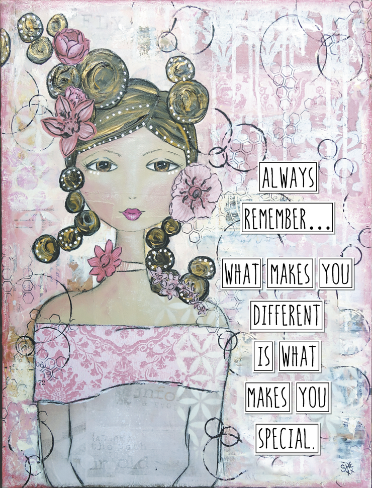 Always Remember, What Makes You Different Is What Makes You Special. Art Print