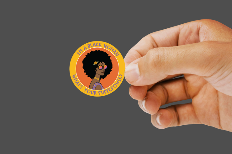 Empowering stickers for Black girls, teens and women. Sticker for laptop and smartphones. Feminist Stickers. Inspiring Stickers for African American girls, teens and women. Sticker for graduation and birthday gifts.  