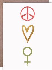 Peace, Love, Women - Holiday Card