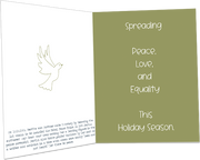 Feminist holiday and Christmas cards. Boxed Christmas cards for Women. Empowerment Christmas cards. Holiday boxed cards. Cards promoting equality for all. 