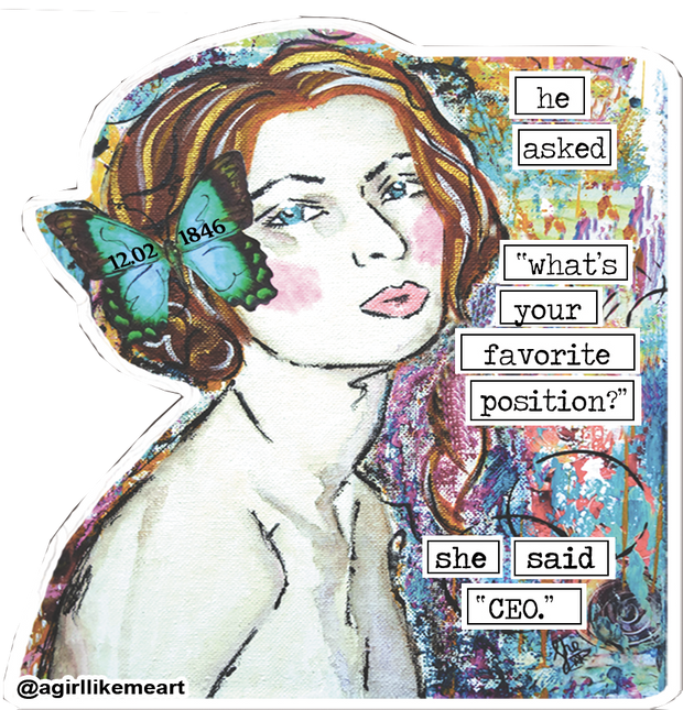 Empowering stickers for girls, teens and women. Sticker for laptop and smartphones. Feminist Stickers. Inspiring Stickers. Sticker for graduation and birthday gifts. She Did What.