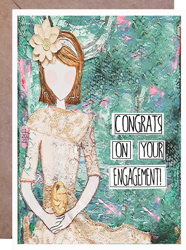 Has He Seen Your Cape Yet? So Happy You Found The One.  Engagement Card
