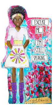 Empowering stickers for Black and African American girls, teens and women. Kamala Harris Sticker. Sticker for laptop and smartphones. Feminist Stickers. Inspiring Stickers. Sticker for graduation and birthday gifts.  