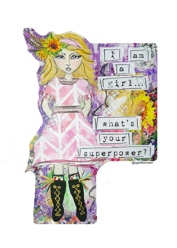 Empowering sticker for girls, and teens. Girl Power Sticker. Sticker for smartphone, laptop, tablet or journal. Stickers for feminist. Graduation or birthday gift for girls and teens. 