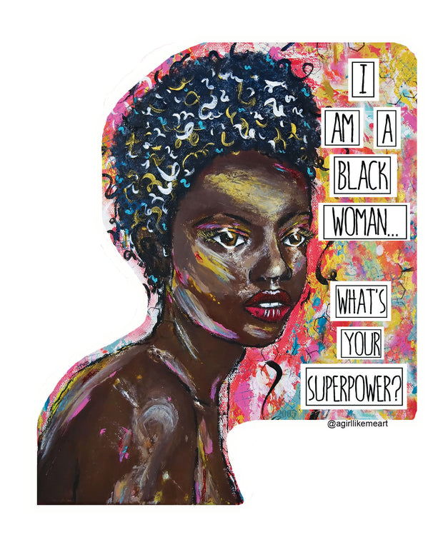 Empowering stickers for Black and African American girls, teens and women. Sticker for laptop and smartphones. Feminist Stickers. Inspiring Stickers for Black and African American girls and women. Sticker for graduation and birthday gifts.  