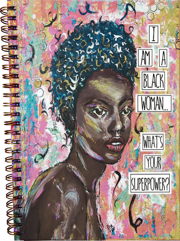Empowering journal for stylish girl or woman. Journal for Black or Brown woman. Journal for African American lady. Feminist gift. Great graduation or birthday or Christmas gift for girl or woman. 